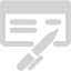 light gray check book icon