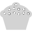 light gray cupcake 5 icon