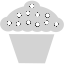 light gray cupcake icon