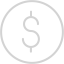 light gray dollar 2 icon