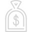 light gray dollar icon