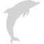 light gray dolphin 2 icon