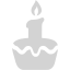 light gray easter cake icon