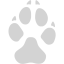 light gray footprints dog icon