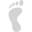 light gray left footprint icon