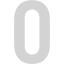 light gray letter o icon