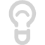 light gray light bulb 7 icon