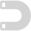 light gray magnet icon