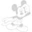 light gray mickey mouse 21 icon