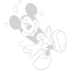 light gray mickey mouse 3 icon