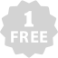 light gray one free icon