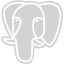 light gray postgresql icon