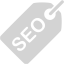 light gray seo tag icon