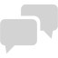 light gray speech bubble 2 icon