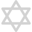 light gray star of david icon