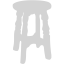 light gray stool icon