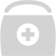 light gray survival bag icon