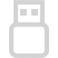 light gray usb off icon