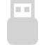 light gray usb on icon