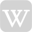 light gray wikipedia icon