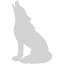 light gray wolf icon