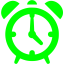 lime alarm clock icon