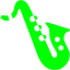 lime alto saxophone icon