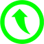 lime arrow 183 icon