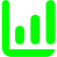 lime bar chart 2 icon