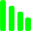 lime bar chart 4 icon