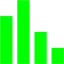 lime bar chart 5 icon