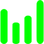 lime bar chart 6 icon