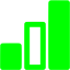 lime bar chart icon