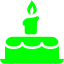 lime birthday cake icon