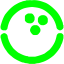 lime bowling ball icon