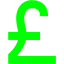 lime british pound 2 icon