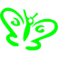 lime butterfly icon