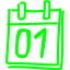 lime calendar 2 icon