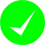 lime check mark 11 icon