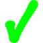 lime check mark 5 icon