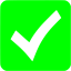 lime check mark 8 icon