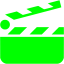 lime clapperboard icon