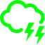 lime cloud lighting icon