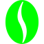 lime coffee bean icon