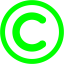 lime copyright icon