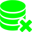 lime delete database icon