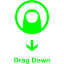 lime drag down 2 icon