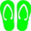 lime flip flop icon