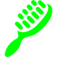 lime hair brush icon