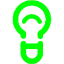 lime light bulb 7 icon